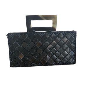 Mini Black and Brown Tile Small Clutch